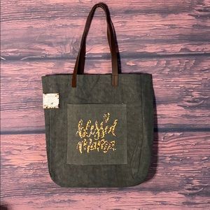 Blessed mama grey tote
